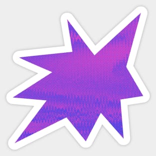 Halftone Burst: A Vibrant, Grungy, and Explosive Design Sticker